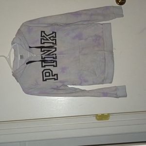 VS pink brand tie dye hooded full zip jacket